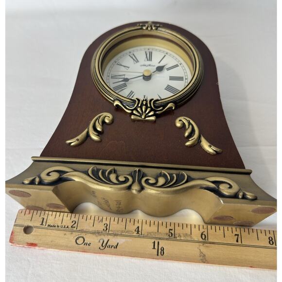 Vintage SETH THOMAS Heirloom Mantel Clock Dark Wood Classic Collectible - Picture 9 of 11